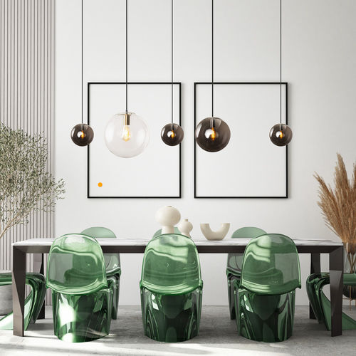 LED-Schienenleuchte - ORB - s.luce - sphärisch / Metall / Glas