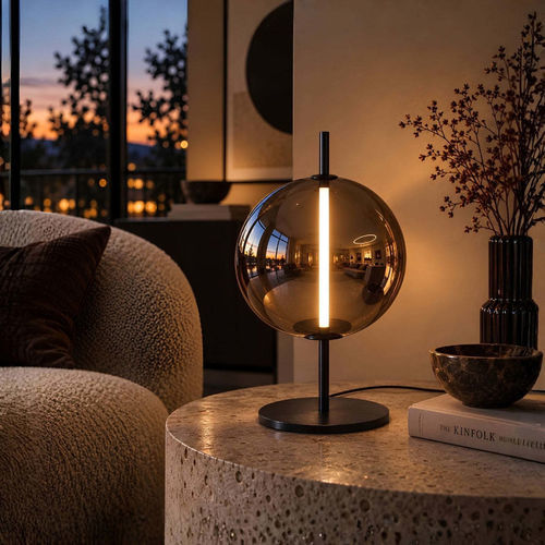 Tischlampe - MIRA - s.luce - Metall / Glas / geblasenes Glas