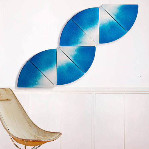 Akustikplatte für Decke - IRIS - studioVIX - Recyclingmaterial / 3D / texturiert