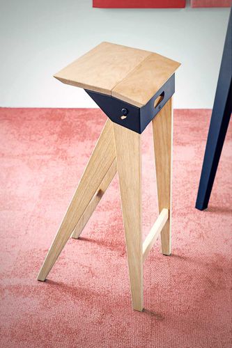 Stil-Hocker - GRUTTO - studioVIX - Holz / Gestell aus Holz / ergonomisch