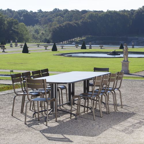 Moderner Tisch - TUILERIES  - Edmond & Fils - Stahl / Gestell aus Stahl / Gestell aus bemaltem Stahl