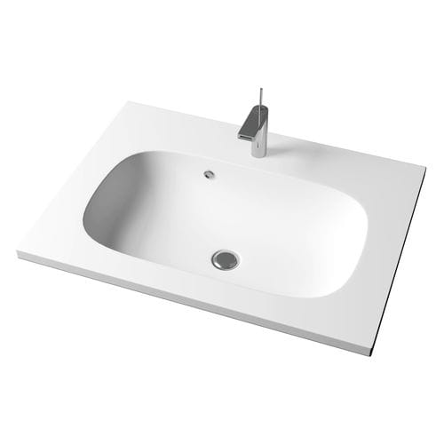 Einbauwaschbecken - BANESTI - KUMA - Verbundwerkstoff / Marmor / Granit