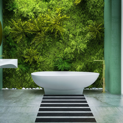 Ovale Badewanne - LUXO - KUMA - auf Füßen / für Wohnungen / Verbundwerkstoff