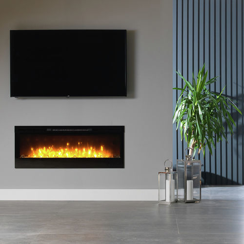 Elektrische Offene Feuerstelle - PRISM 50 - Dimplex - mit 1 Sichtseite / Metall / Glas