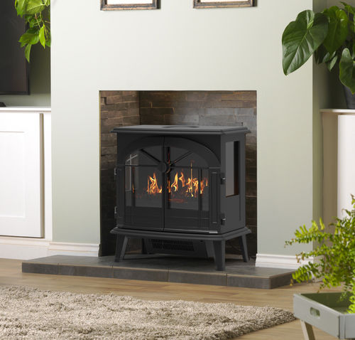Elektrischer Kaminofen - BECKLEY - Dimplex - 0 - 5 kW / auf Füßen / mit 3 Sichtseiten