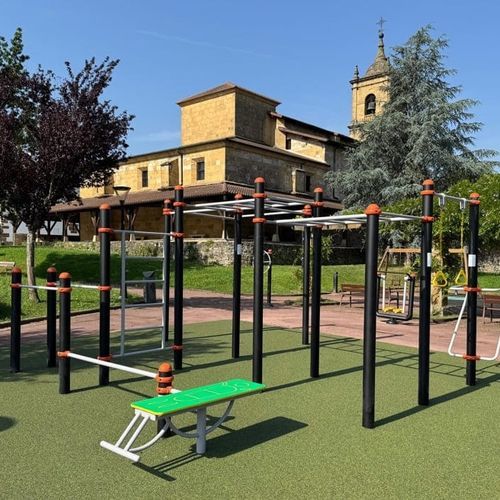 Fitnesspark für öffentliche Bereiche - DUCG-2013 - DEPORTES URBANOS - für sportliche Aktivität / Brustpressbank / geneigte Brustpressbank