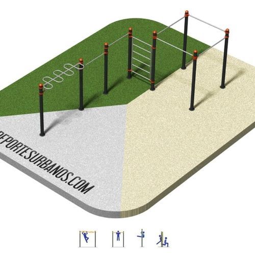 Street Workout Park / für Schulen - DUCG-2005 - DEPORTES URBANOS - für städtische Bereiche / Dips / Squat