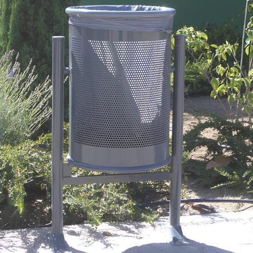 Park-Abfallbehälter - DUMUPA-01 - DEPORTES URBANOS - bodenstehend / galvanisiertem Stahl / Lochblech