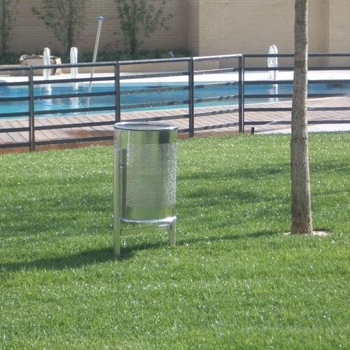 Park-Abfallbehälter - DUMUPA-03 - DEPORTES URBANOS - bodenstehend / Edelstahl / Edelstahl