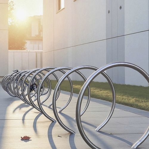 Bodenstehender Fahrradständer - DUMUAP-02 - DEPORTES URBANOS - gesichert / für Parkplätze / Edelstahl