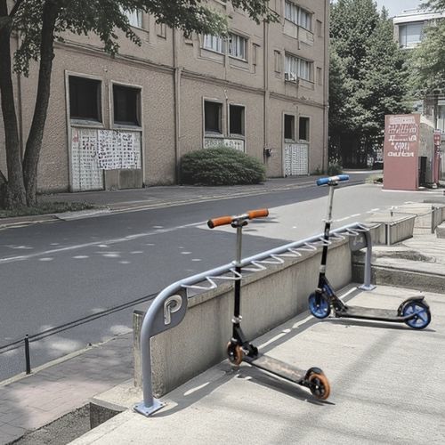 Gesichertes Rollerständer - DUMUAP-04 - DEPORTES URBANOS - für öffentliche Bereiche / für städtische Bereiche / galvanisiertem Stahl