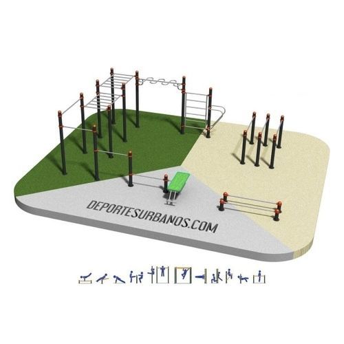 Street Workout Park / für öffentliche Bereiche - DUCG-2002 - DEPORTES URBANOS - für Sportanlage / für Universität / Brustpressbank