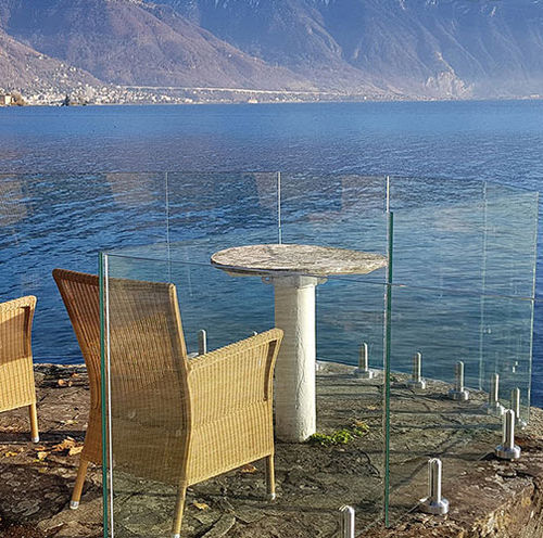 Glasplatten-Geländer - PACIFIC  - AQUATIC SERENITY - für den Innenraum / für Außenbereich / für Treppen