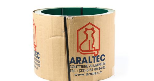 Blech für Dachrinnen - ARALTEC - Aluminium / farbig / blau
