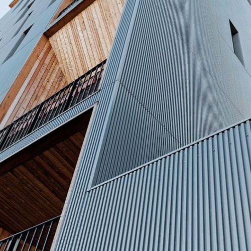 Folie-Fassadenverkleidung - CARRAÏNE - ArcelorMittal Building Solutions - Aluminium / galvanisiertem Stahl / Edelstahl