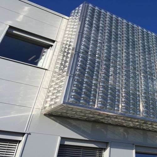 Paneel-Fassadenverkleidung - OXYGEN - ArcelorMittal Building Solutions - Kassetten / Edelstahl / perforiert