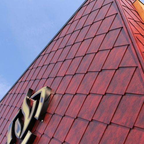 Paneel-Fassadenverkleidung - EDYXO® - ArcelorMittal Building Solutions - galvanisiertem Stahl / Dekorputz / glatt