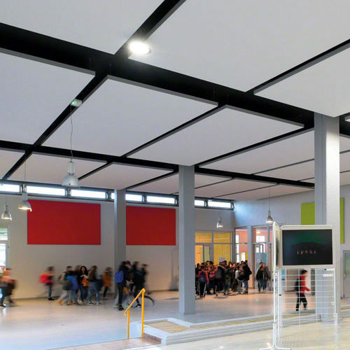 Segeltuch-Spanndecke - RADIANT CLOUD CLIM® - BARRISOL - Platten / freihängend / für den Innenraum