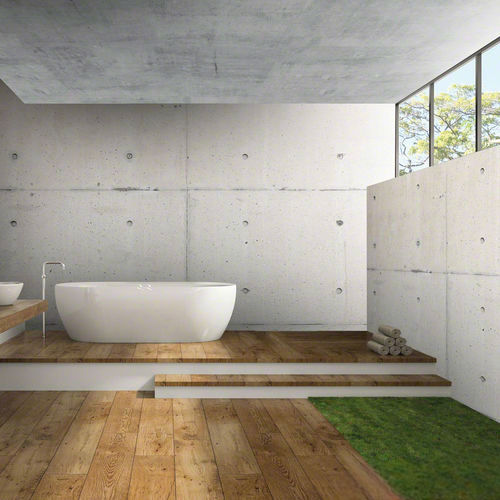 PVC-Spanndecke - CONCRETE EFFECT® - BARRISOL - Segeltuch / für Bad / für Büro