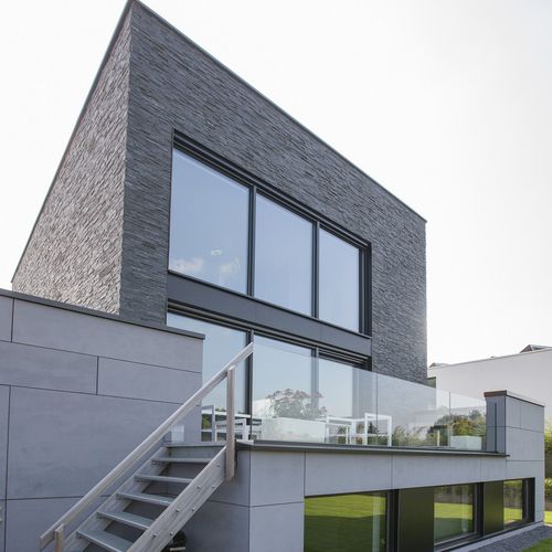 Quarzit-Verblender - NATURAL STONE - BLACK QUARTZ STONESKIN - BELTRAMI NV - Außen / Innenbereich