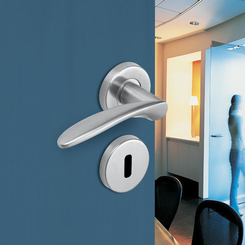 Türgriff - Lagon - Vachette - gebürsteter Edelstahl / modern / für Gewerbegebrauch