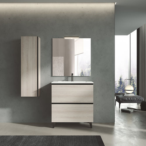 Wandhängender Waschtisch-Unterschrank - GRANADA - Visobath - Laminat / modern / ohne Tür