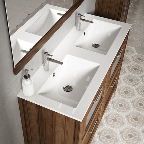 Aufsatzwaschbecken - FLAT  - Visobath - Keramik / rechteckig / 1-Loch