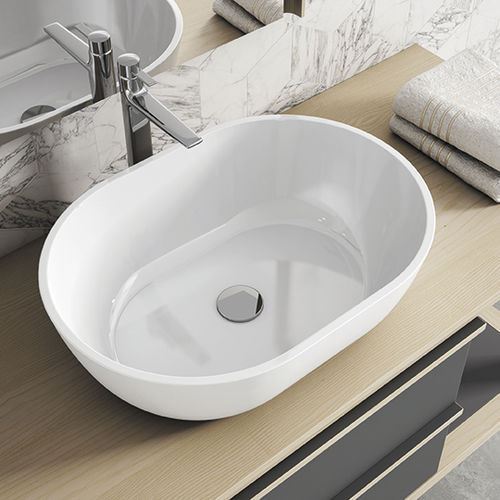 Aufsatzwaschbecken - ESSENCE  - Visobath - Keramik / oval / ohne Öffnung