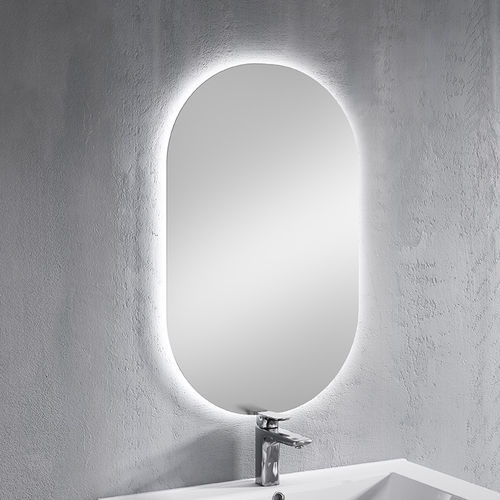 Wandmontierter Spiegel für Badezimmer - ADA  - Visobath - modern / oval / beleuchtet