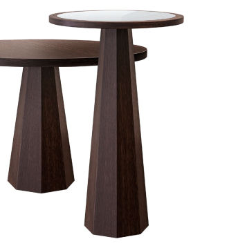 Moderner Stehtisch - VTA316 - Voila Spanish Furniture S.L. - Holzfurnier / amerikanischer Nussbaum / Gestell aus amerikanischem Nussbaum