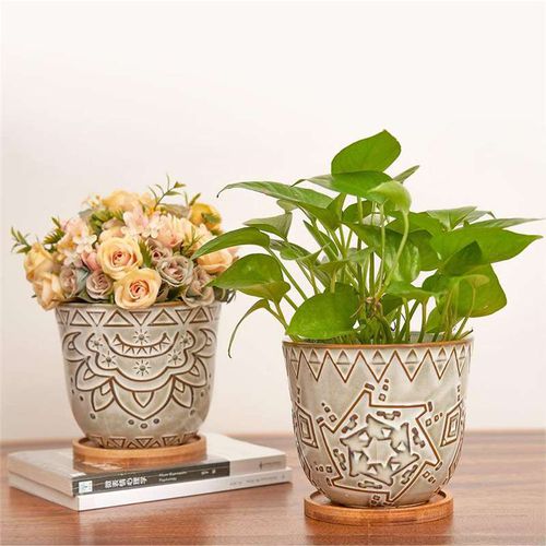 Keramik-Pflanzgefäß - AN0032 series - Guangzhou Ancooly Gardening LTD - freistehend / rund / für Privatgebrauch