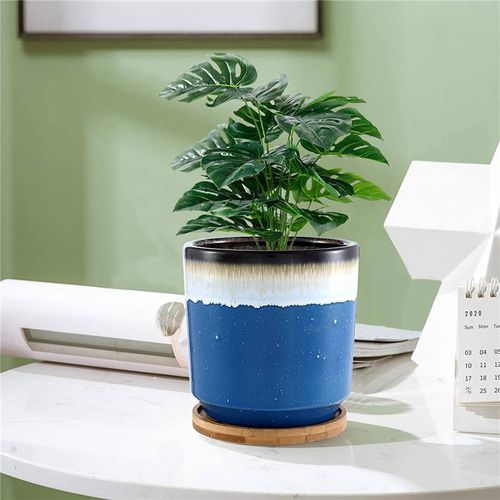 Pflanzgefäß / emaillierte Keramik - AN0061 - Guangzhou Ancooly Gardening LTD - freistehend / rund / für Privatgebrauch
