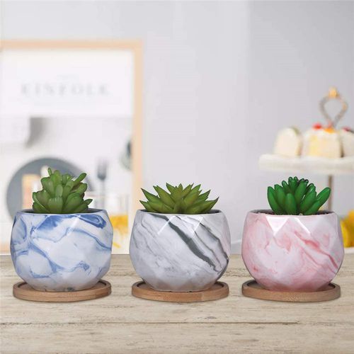 Keramik-Pflanzgefäß - AN0014-AN0016 - Guangzhou Ancooly Gardening LTD - Marmor / freistehend / rund