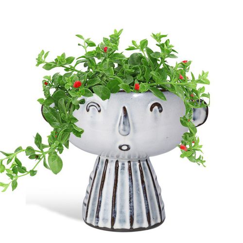 Pflanzgefäß / emaillierte Keramik - AN0075-1 - Guangzhou Ancooly Gardening LTD - freistehend / rund / für Privatgebrauch