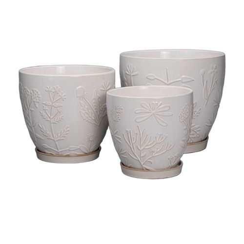 Pflanzgefäß / emaillierte Keramik - AN173010 series - Guangzhou Ancooly Gardening LTD - freistehend / konisch / für Privatgebrauch