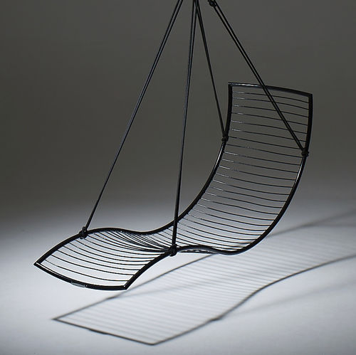 Hängender Sessel - CURVE - Studio Stirling - modern / Stoff / Stahl