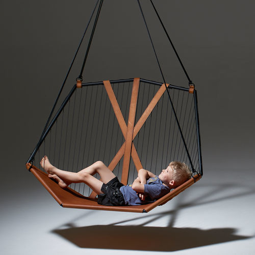Hängender Sessel - SLING ANGULAR - Studio Stirling - modern / Leder / Metall