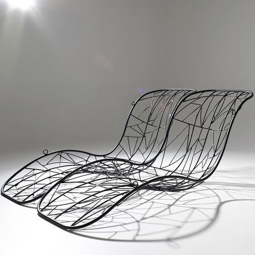 Sonnenliege / minimalistisches Design - Recliner Double - Studio Stirling - Edelstahl / Stahl / pulverbeschichteter Stahl