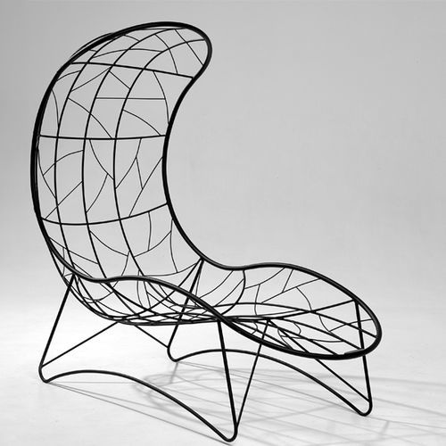 Moderne Liege - RECLINER - Studio Stirling - Stoff / Stahl / Stahl