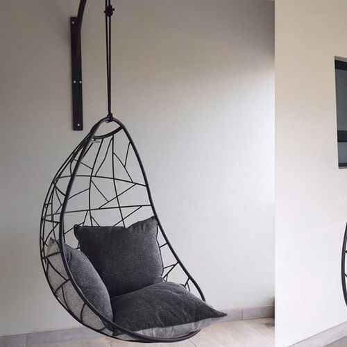 Sessel mit Kissen - WALL MOUNT - Studio Stirling - modern / Stoff / Stahl