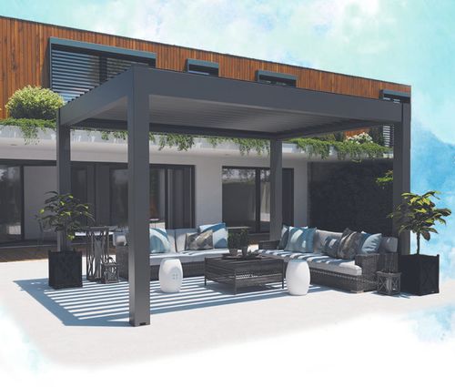 Bioklimatische Pergola - Azule - TODOCRISTAL - selbsttragend / Aluminium / mit orientierbaren Lamellen