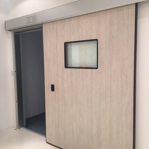 Tür für Innenbereich - DEBO - Aluminium / HPL / Schiebe