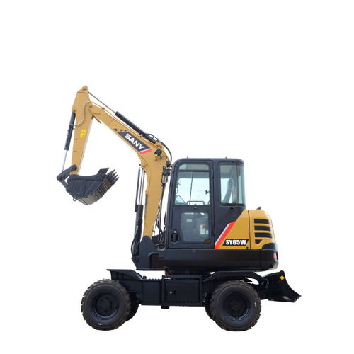Minibagger - SY65W - SANY GROUP - Rad / Diesel / für Baustelle