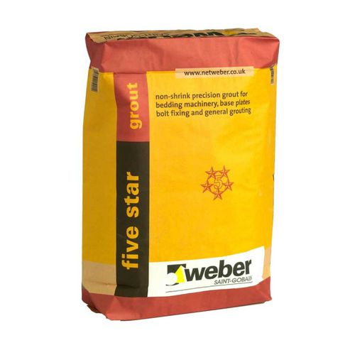 Vergussmörtel - WEBERCEM FIVE STAR GROUT - Weber - schrumpffrei / Spachtel / für Beton