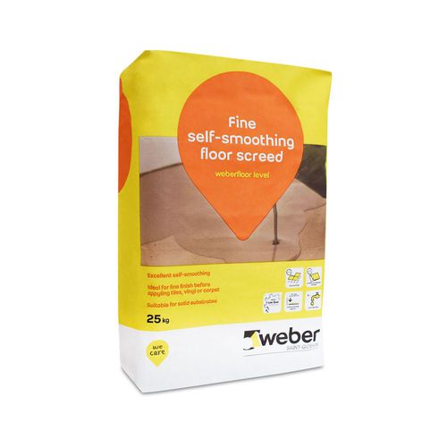 Nachbearbeitungs-Mörtel - WEBERFLOOR LEVEL - Weber - selbstnivellierend / für Estrich / für Beton
