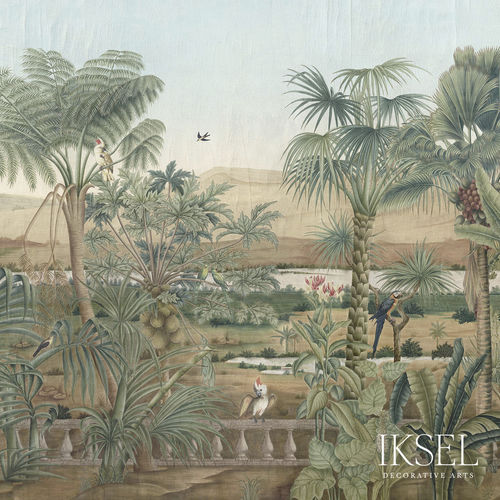 Moderne Tapete - SC101 D-Dream - Iksel Decorative Arts - Glasfaser / Vinyl / Blumenmotiv