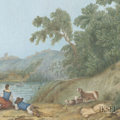 Klassische Tapete - SC113 Pillement's Italy - Iksel Decorative Arts - Glasfaser / Vinyl / Naturmotiv
