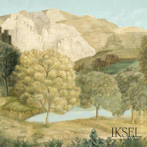 Moderne Tapete - SC124 Little Tuscany - Iksel Decorative Arts - Glasfaser / Vinyl / Blumenmotiv