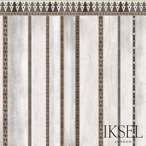 Moderne Tapete - SC139 Palermo Stripes Original - Iksel Decorative Arts - Panorama / geometrisches Muster / grau
