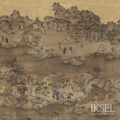 Moderne Tapete - PROCESSION - Iksel Decorative Arts - Vinyl / Glasfaser / Naturmotiv